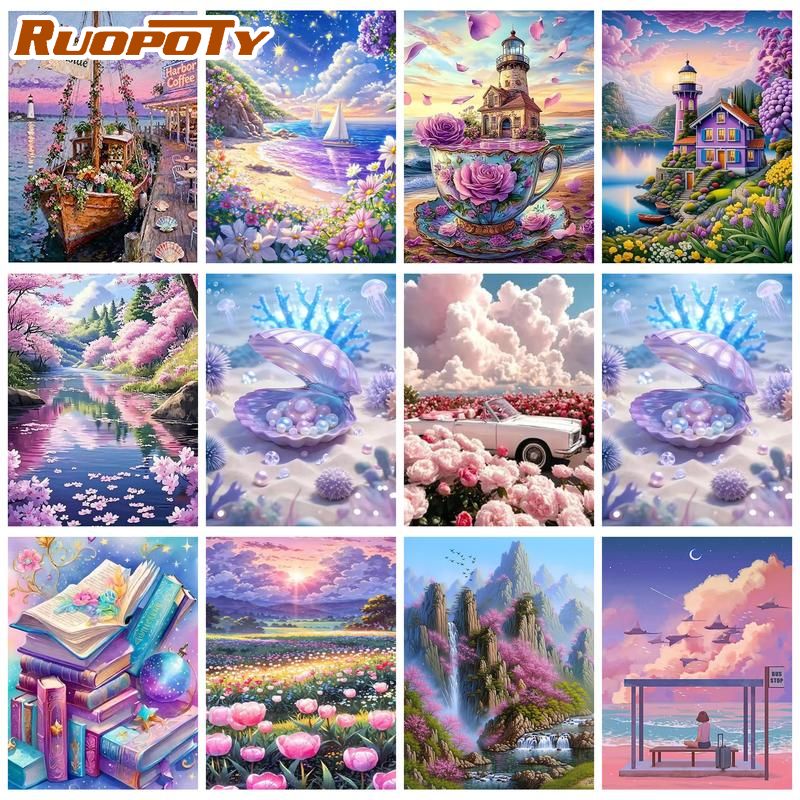 Art Craft Decoration Ideas - RUOPOTY Malowanie po Numerach Portret Portu