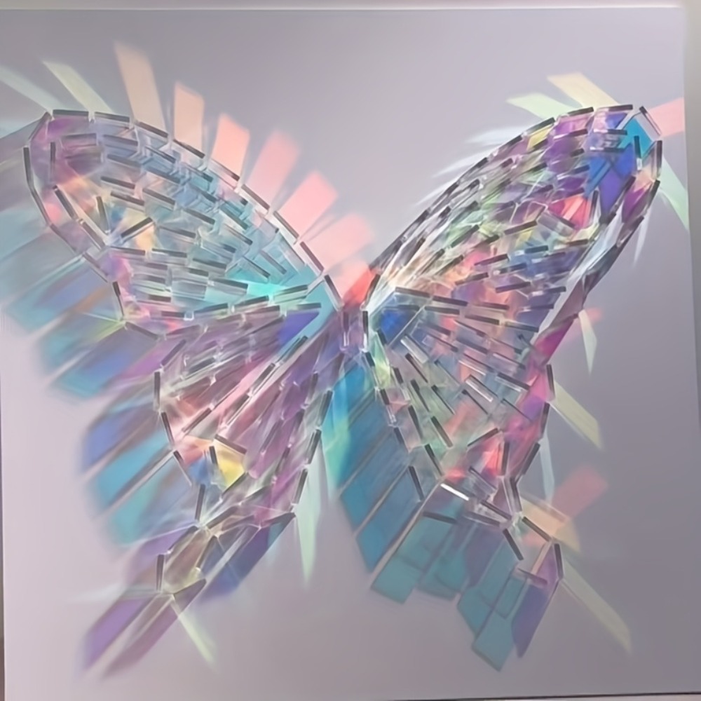 Art Craft Activity - Iridescentne akrylowe płytki lustrzane 30x30mm, tęczowe