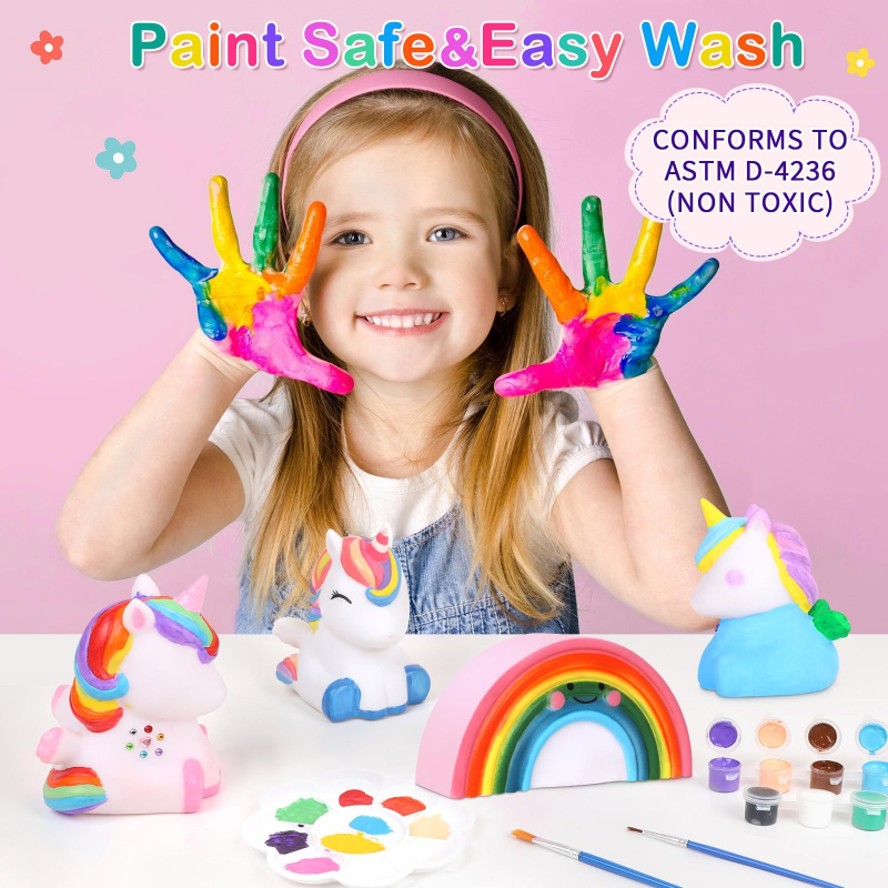 Art Craft Unicorn - Zestaw do samodzielnego malowania jednorożców Tęczowy