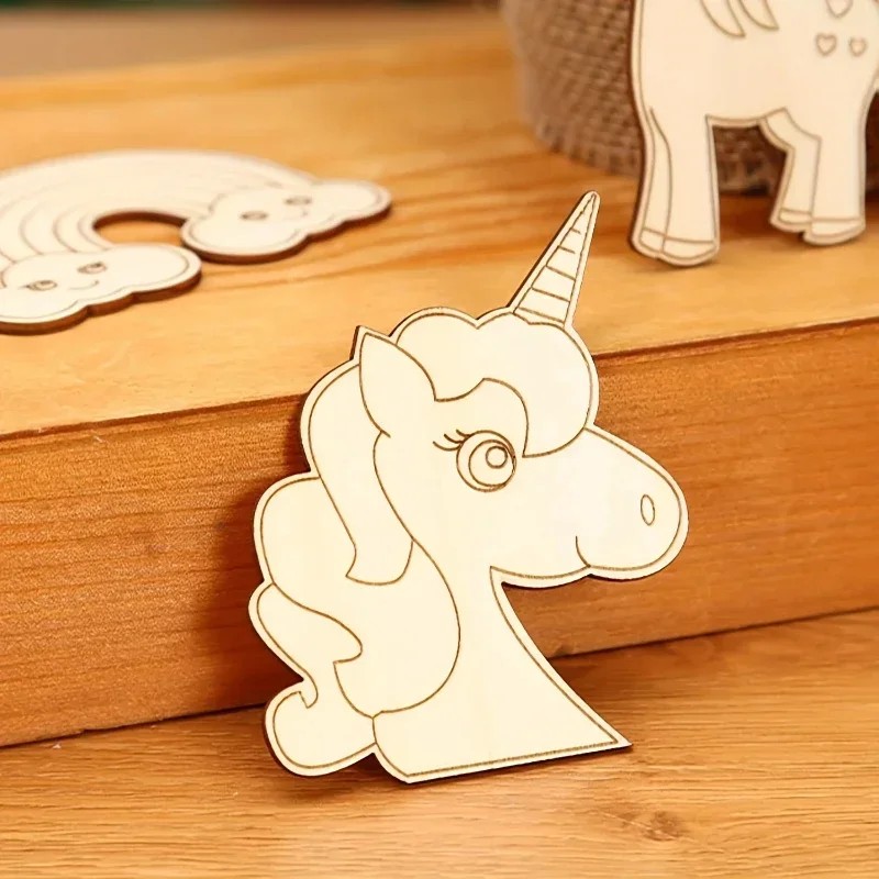 Art Craft Unicorn - 24 sztuki wysokiej jakości drewnianych figurek