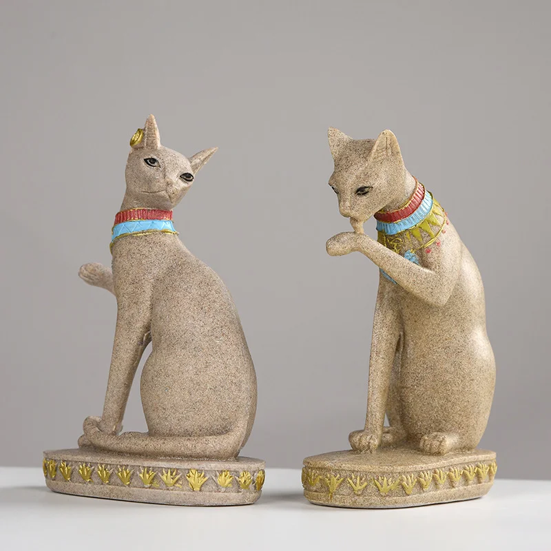 Art Craft Decoration Ideas - 14cm egipskie koty bóg statua artystyczna