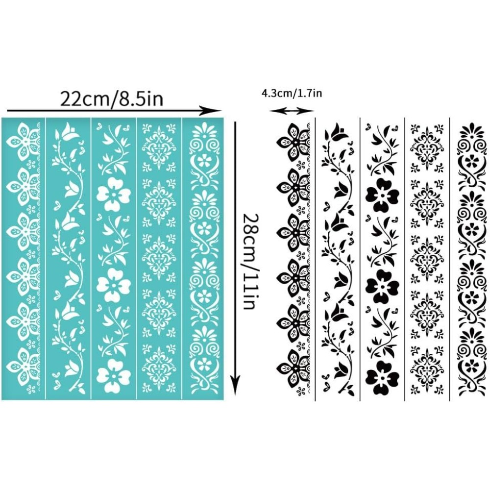 2 szt Kwiatowe obramowania Sza – Silk Screen Printing recenzja i cena